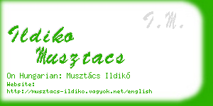 ildiko musztacs business card