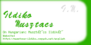 ildiko musztacs business card